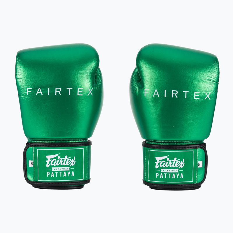 Guantoni da boxe Fairtex Metallic verde 2