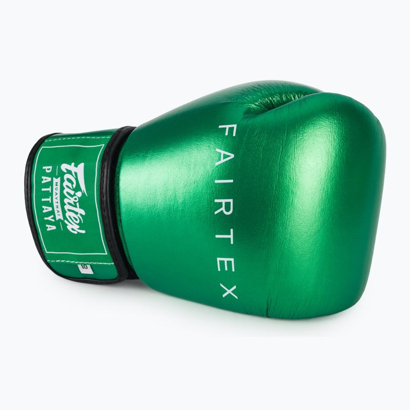Guantoni da boxe Fairtex Metallic verde 5