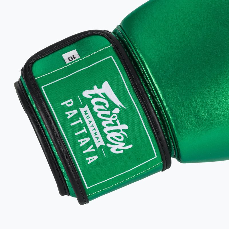 Guantoni da boxe Fairtex Metallic verde 6