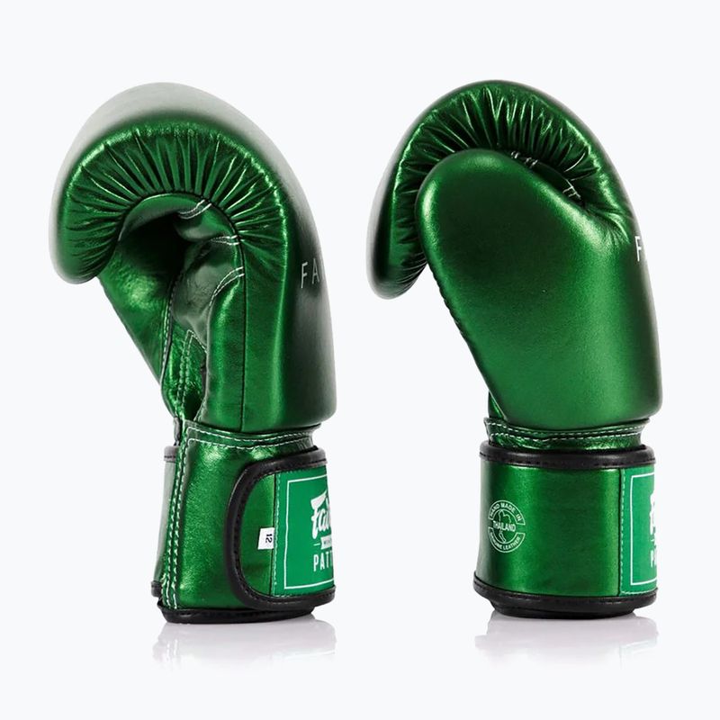 Guantoni da boxe Fairtex Metallic verde 3