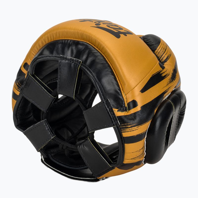 Fairtex Microfiber Headguard casco da boxe oro 6