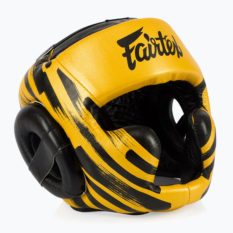 Fairtex Microfiber Headguard casco da boxe oro 2