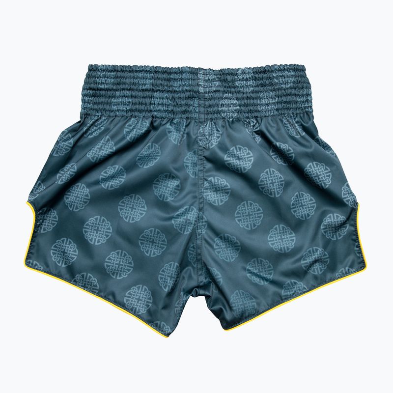 Pantaloncini da allenamento Fairtex Muay Thai BS1915 'Clubber' verde pacifico 2