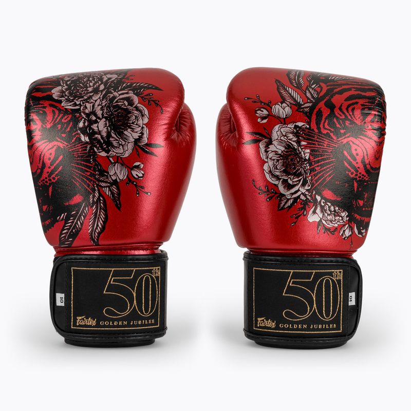Guanti da boxe rossi Fairtex Golden Jubilee 2