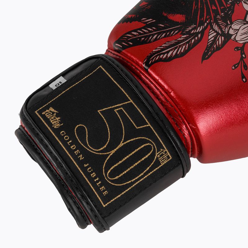 Guanti da boxe rossi Fairtex Golden Jubilee 6