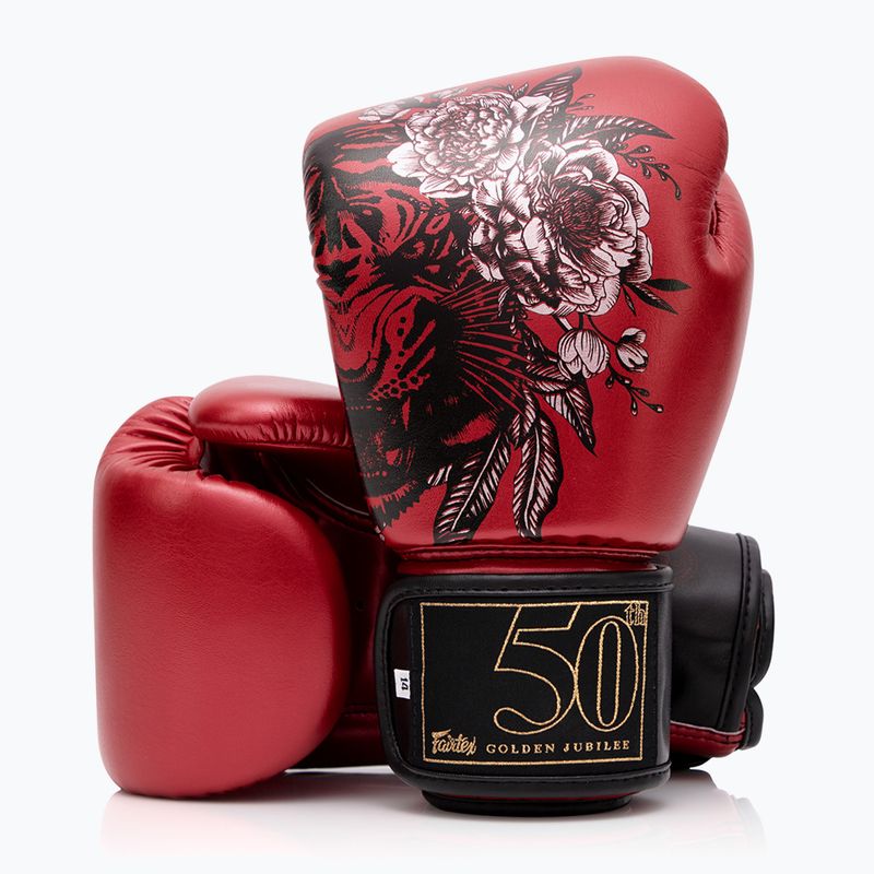 Guanti da boxe rossi Fairtex Golden Jubilee 4