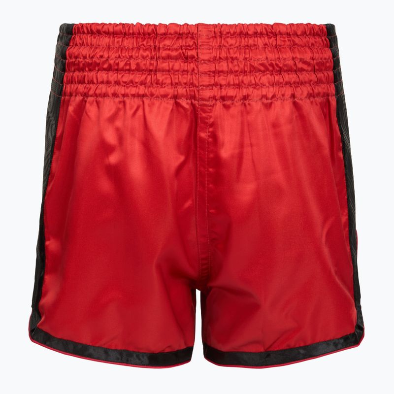 Pantaloncini da boxe Fairtex per bambini BSK2108 'Silent Warrior' rosso 2