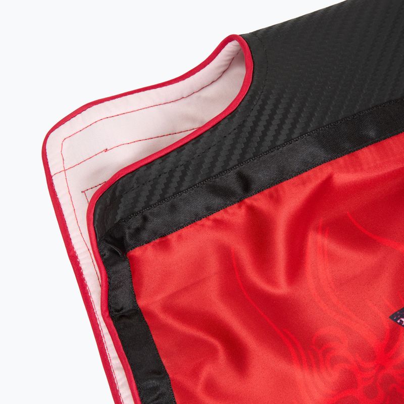 Pantaloncini da boxe Fairtex per bambini BSK2108 'Silent Warrior' rosso 4