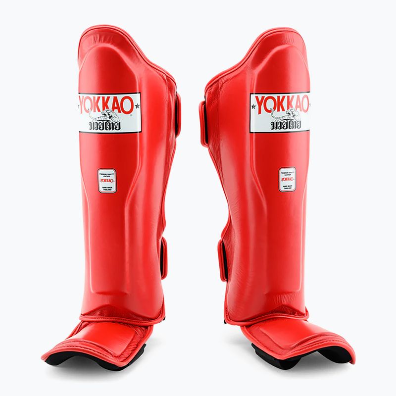 Protettori per tibia e piede YOKKAO Matrix rosso 2