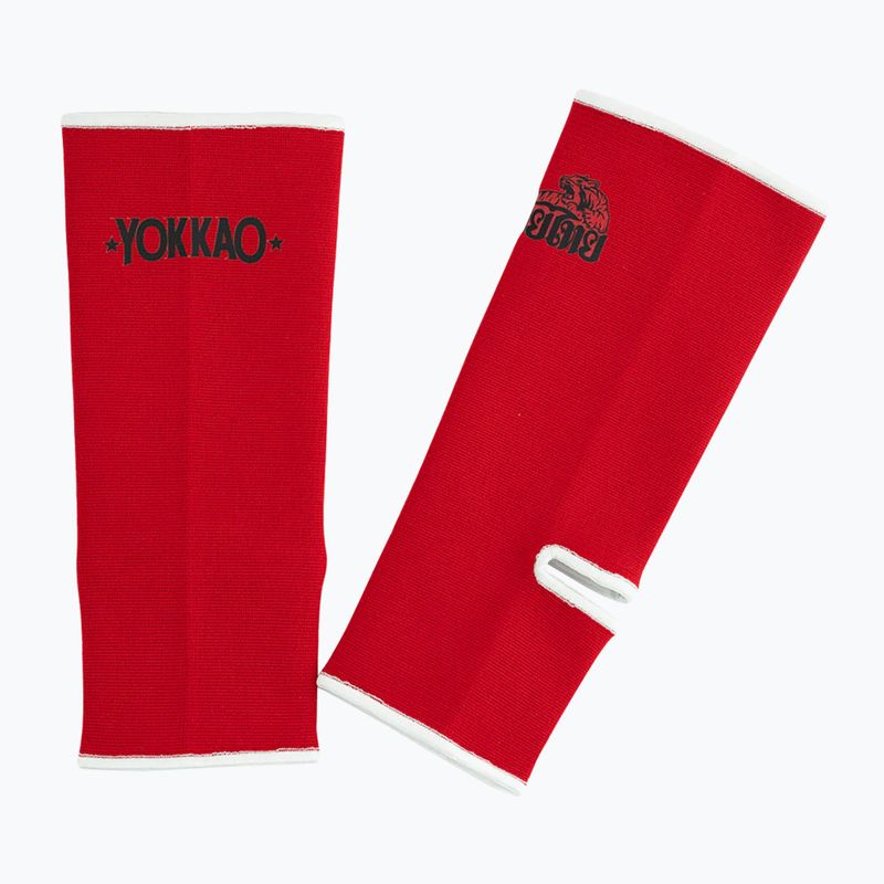 Protezioni per caviglie da uomo YOKKAO Muay Thai rosso