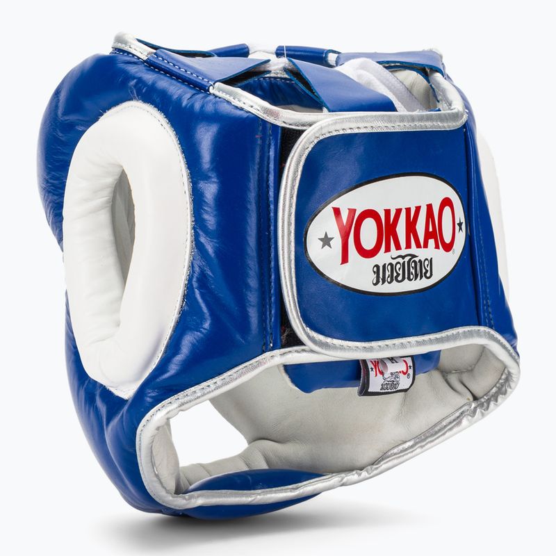Casco da boxe da uomo YOKKAO Training blu 3