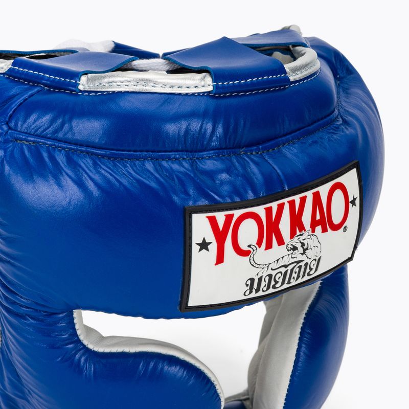 Casco da boxe da uomo YOKKAO Training blu 4