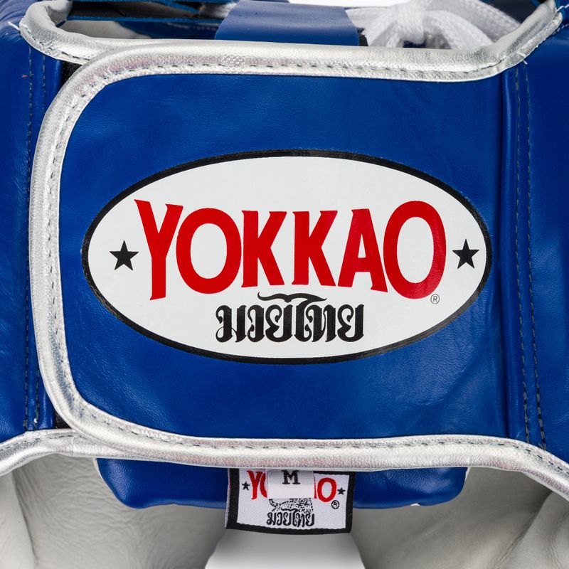 Casco da boxe da uomo YOKKAO Training blu 5