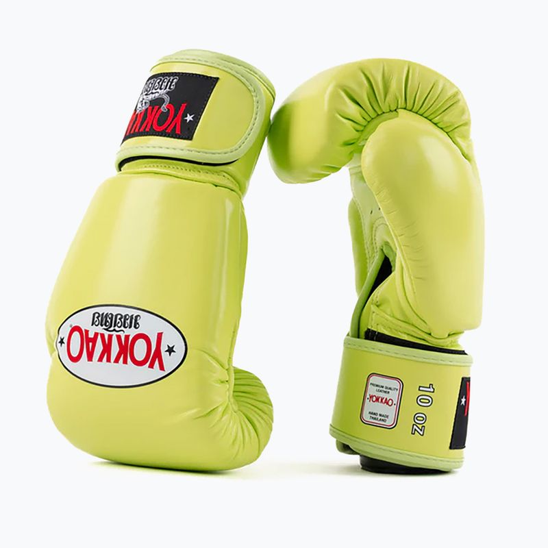 Guanti da boxe da uomo YOKKAO Matrix lime punch 2