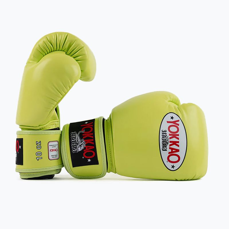 Guanti da boxe da uomo YOKKAO Matrix lime punch 3