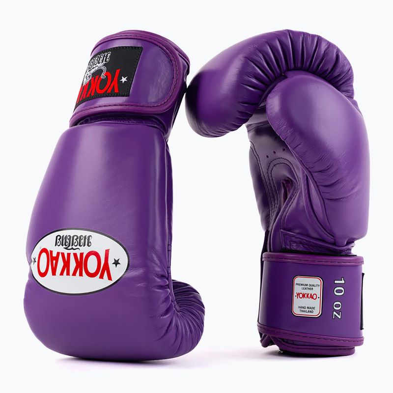 Guanti da boxe da uomo YOKKAO Matrix flash viola 3