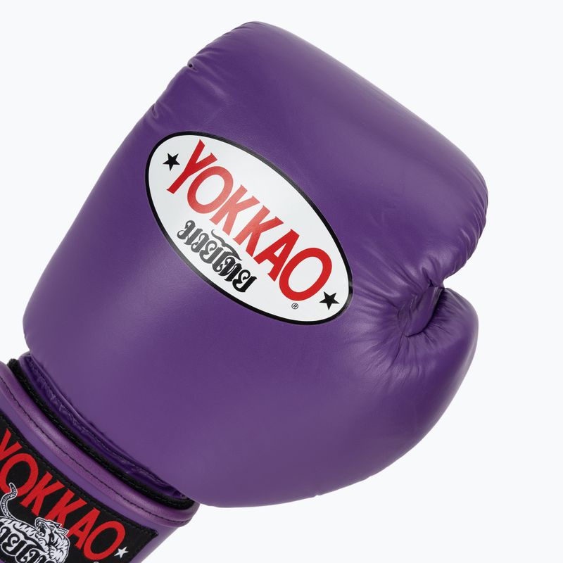 Guanti da boxe da uomo YOKKAO Matrix flash viola 5
