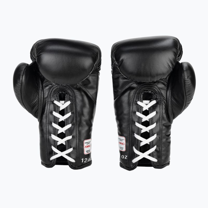 YOKKAO Matrix Lace Up guantoni da boxe uomo nero 3
