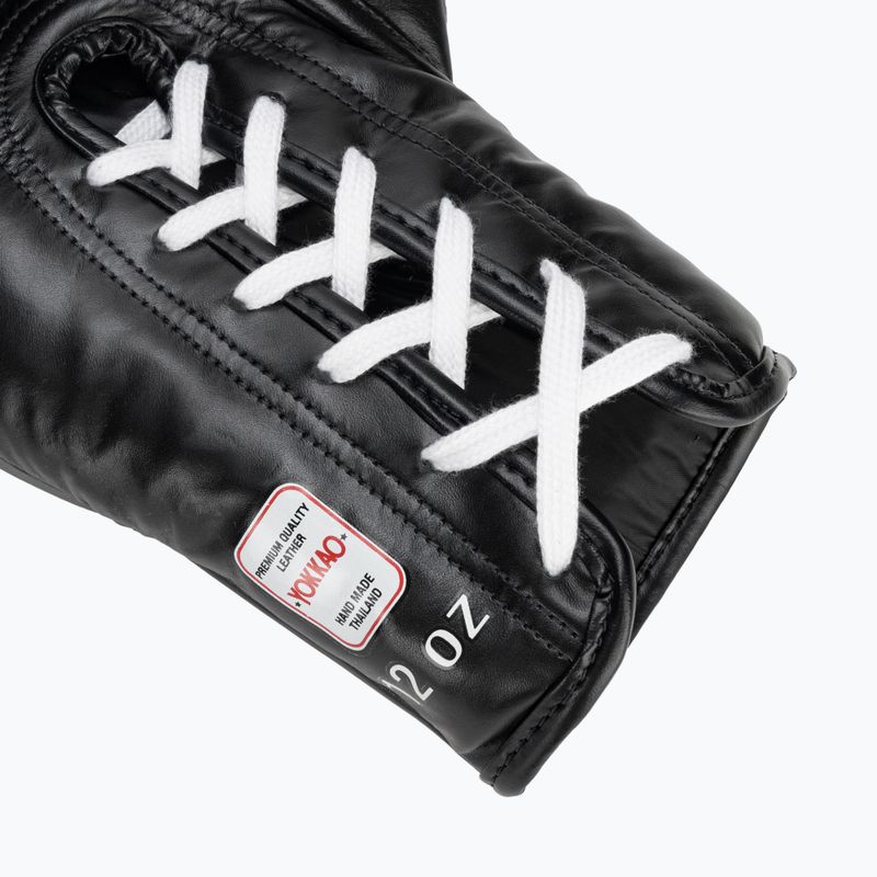 YOKKAO Matrix Lace Up guantoni da boxe uomo nero 6