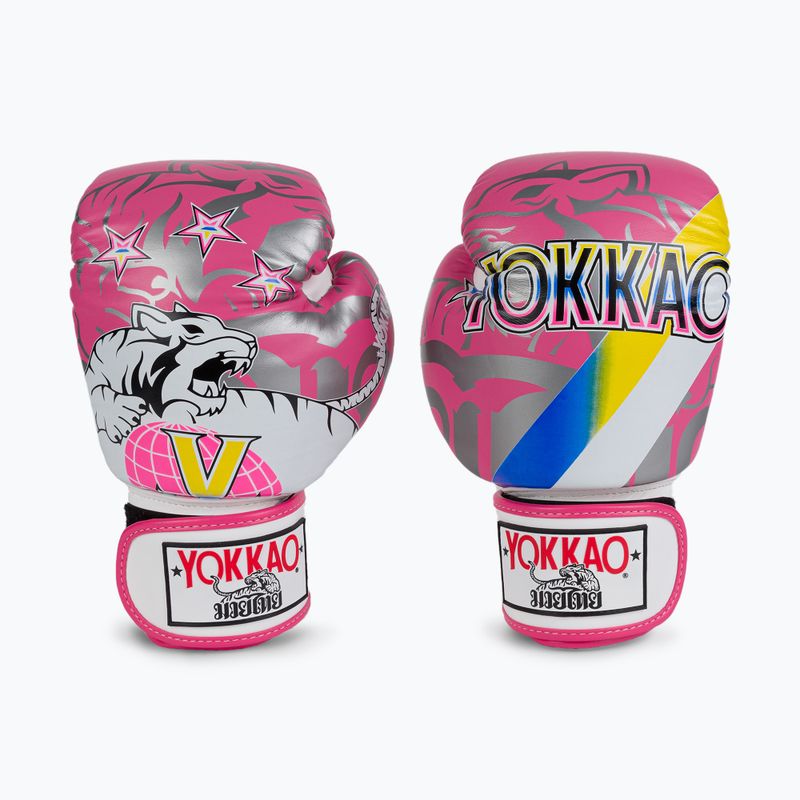 Guanti da boxe rosa YOKKAO 90'S