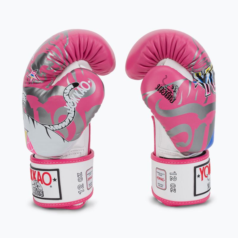 Guanti da boxe rosa YOKKAO 90'S 4