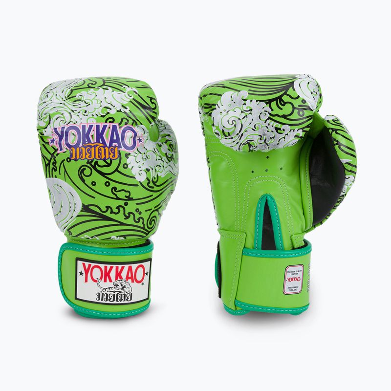 YOKKAO Guantoni da boxe hawaiani verde lime 3