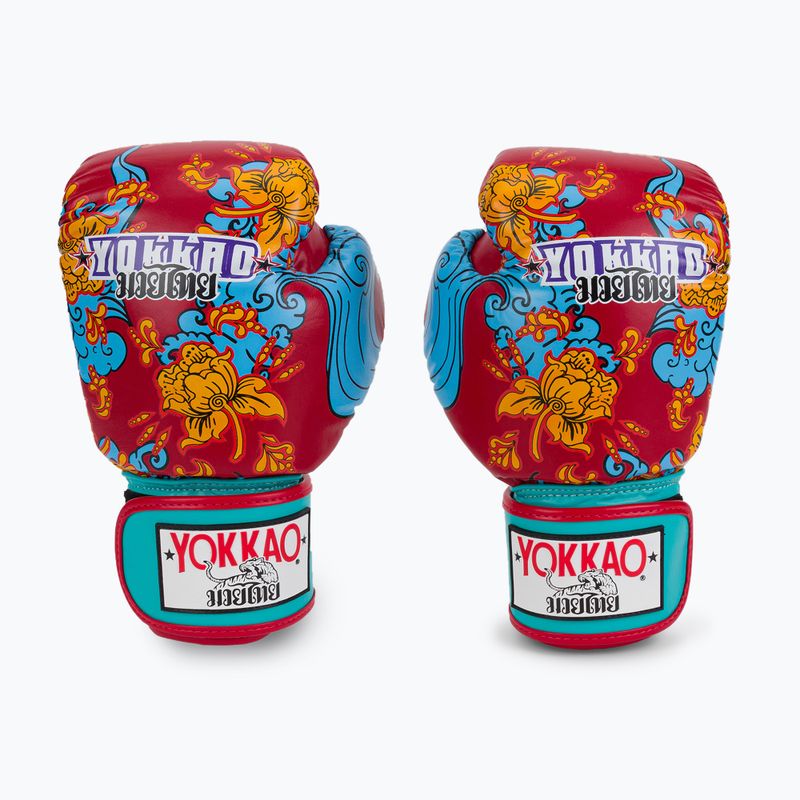 Guanti da boxe rossi hawaiani YOKKAO