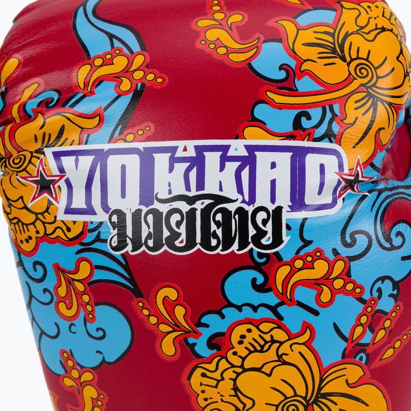 Guanti da boxe rossi hawaiani YOKKAO 5