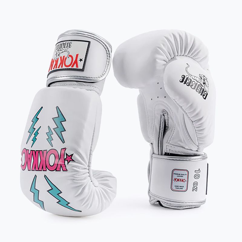 Guanti da boxe da uomo YOKKAO Stadium bianco 2