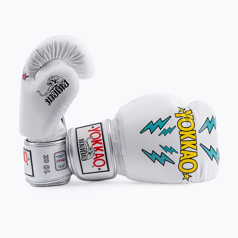 Guanti da boxe da uomo YOKKAO Stadium bianco 3