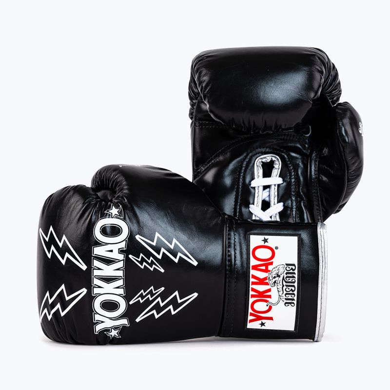 Guantoni da boxe da uomo YOKKAO Stadium Lace Up nero