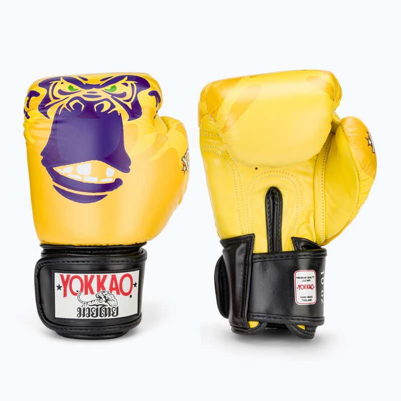 Guanti da boxe da uomo YOKKAO Primate giallo