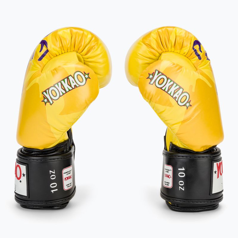 Guanti da boxe da uomo YOKKAO Primate giallo 4