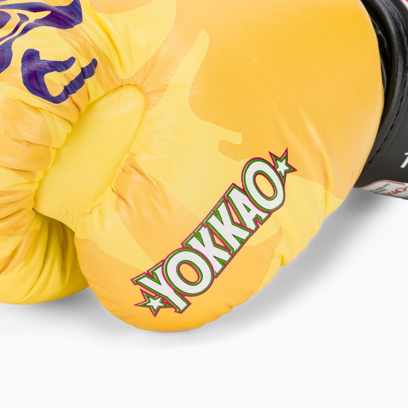 Guanti da boxe da uomo YOKKAO Primate giallo 7