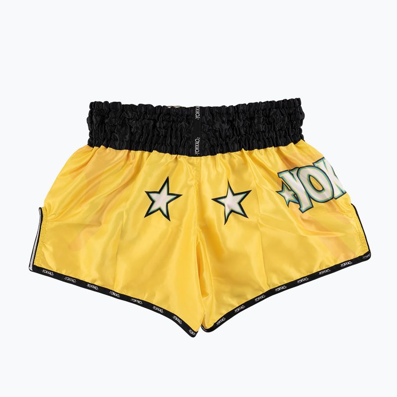 Pantaloncini da allenamento YOKKAO Primate CarbonFit da uomo, giallo 2