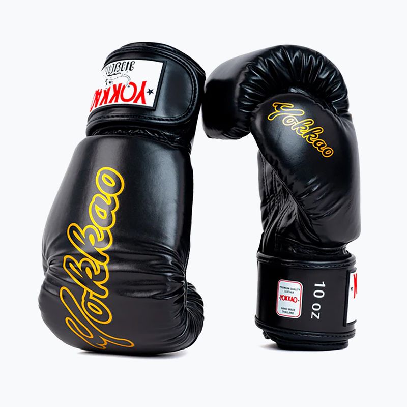 Guanti da boxe da uomo YOKKAO Wax nero 2