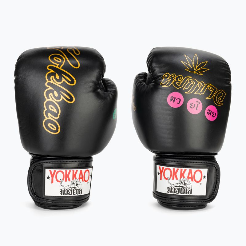 Guanti da boxe da uomo YOKKAO Wax nero 2