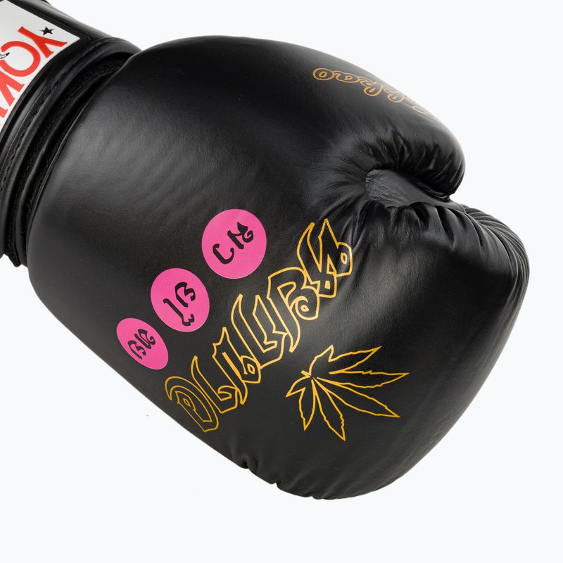 Guanti da boxe da uomo YOKKAO Wax nero 6