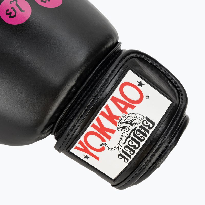 Guanti da boxe da uomo YOKKAO Wax nero 7