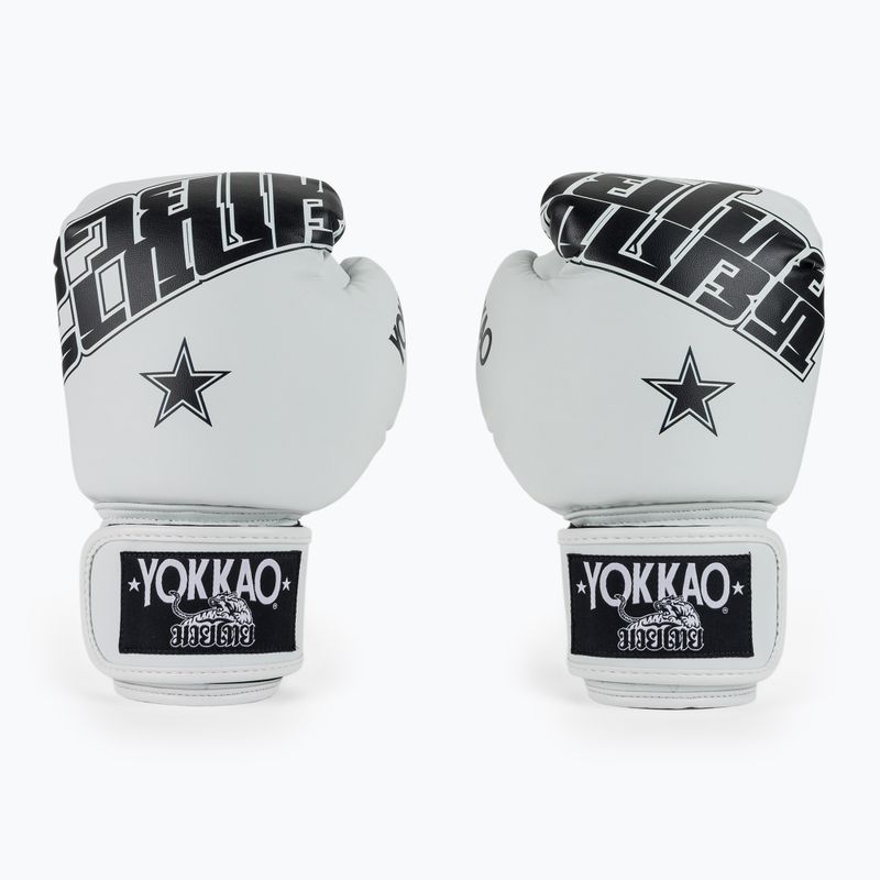Guantoni da boxe YOKKAO Lettering Boxing white 2