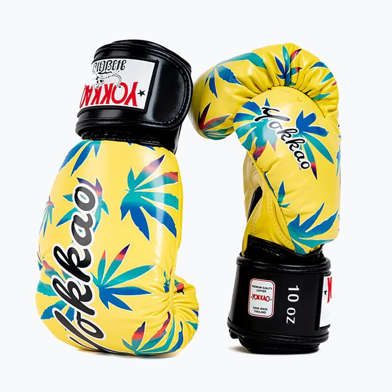 Guanti da boxe da uomo YOKKAO Wax giallo 2