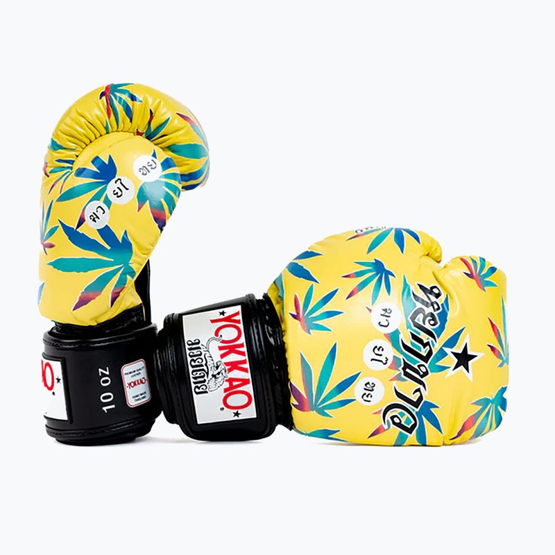 Guanti da boxe da uomo YOKKAO Wax giallo 3