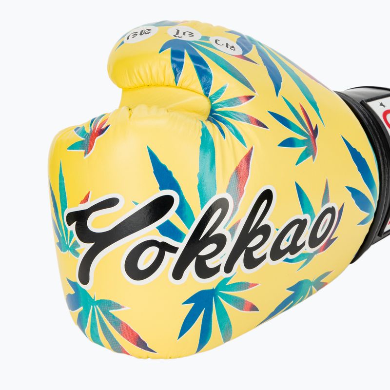 Guanti da boxe da uomo YOKKAO Wax giallo 6