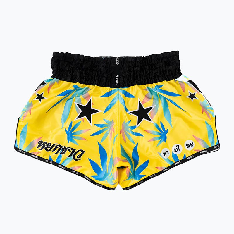 Pantaloncini da allenamento da uomo YOKKAO Wax CarbonFit giallo 2