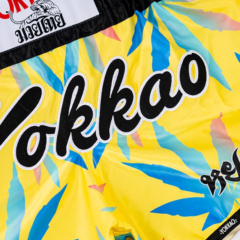 Pantaloncini da allenamento da uomo YOKKAO Wax CarbonFit giallo 3