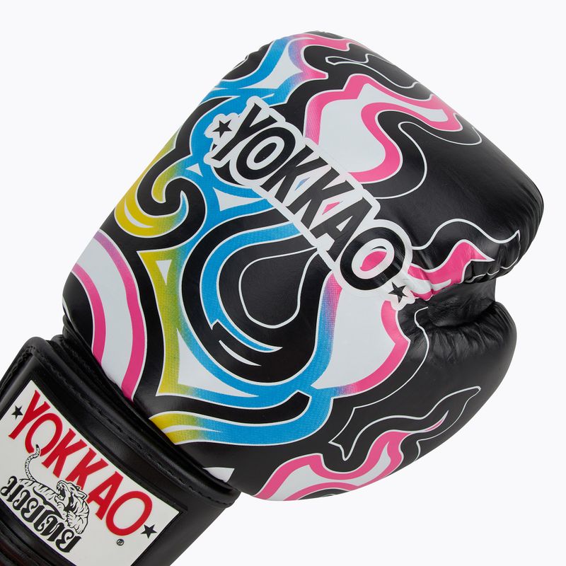 Guanti da boxe da uomo YOKKAO Flames nero 5