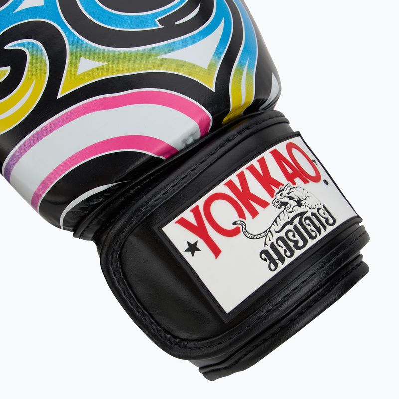Guanti da boxe da uomo YOKKAO Flames nero 6