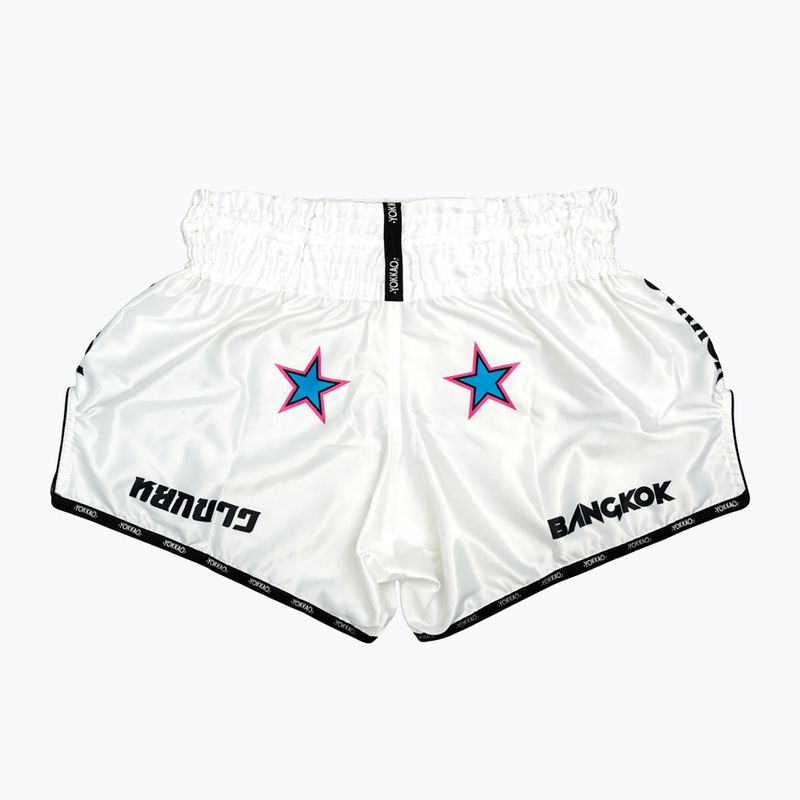 Pantaloncini da allenamento da uomo YOKKAO East Club Fight bianco 2