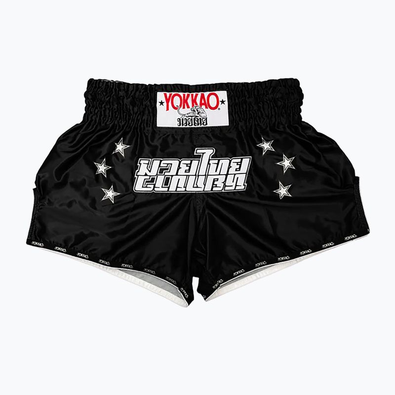Pantaloncini da allenamento da uomo YOKKAO Lettering Fight nero