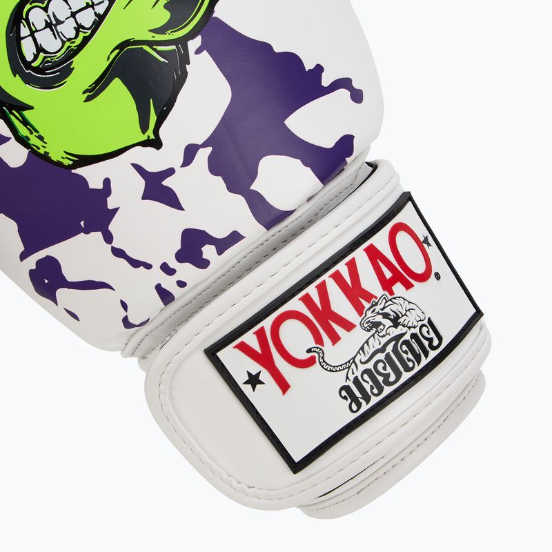Guanti da boxe da uomo YOKKAO Angry Bull bianco 6
